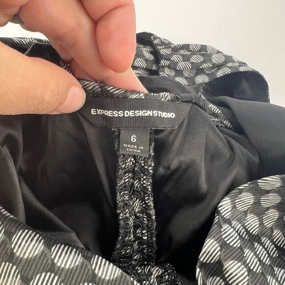 Express Design Studio RETRO Babydoll Y2K Polka Dot Halter V-Neck Size 6 - Picture 5 of 11